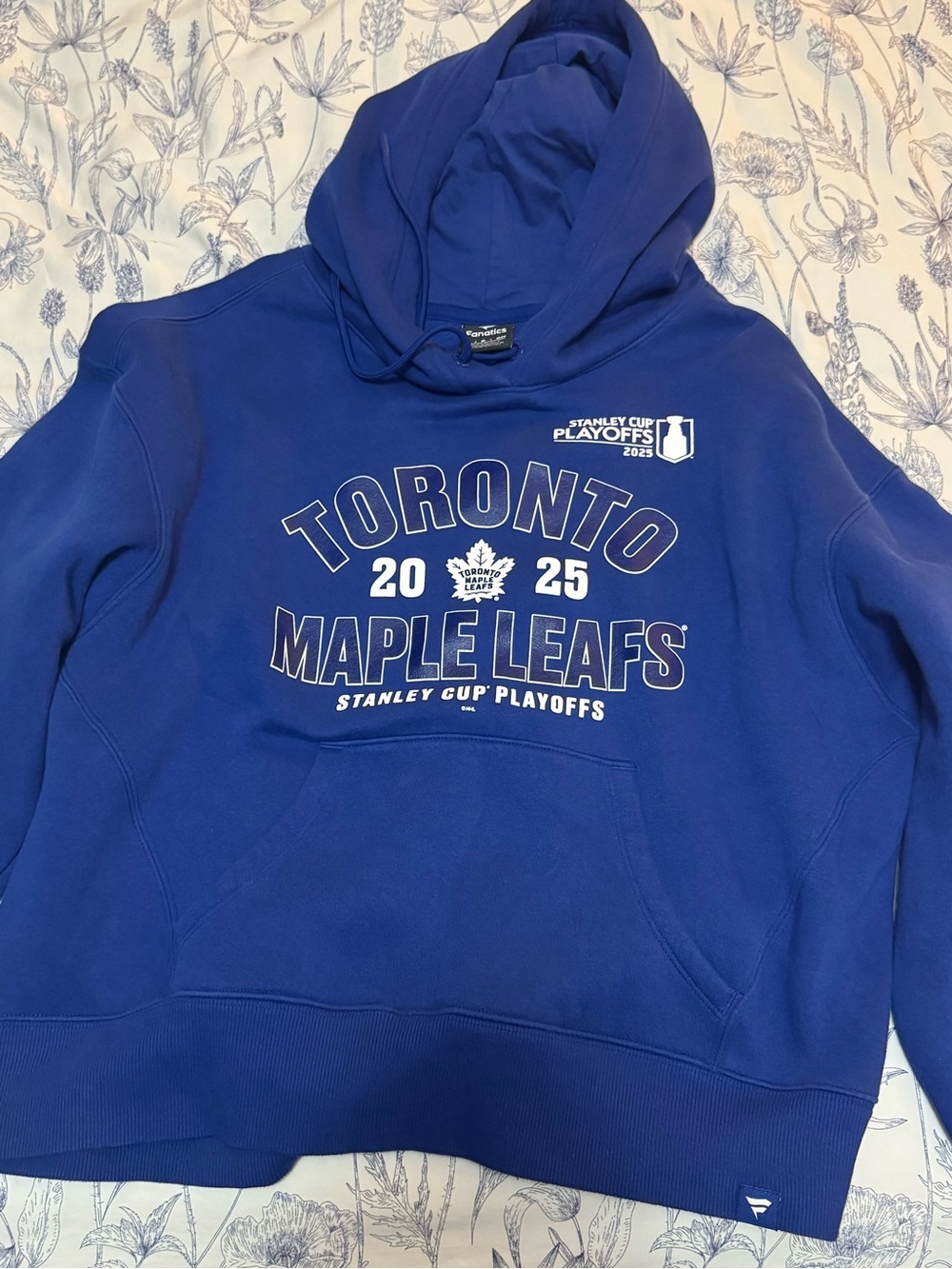Fanatics Royal Blue Pullover Hoodie with Drawstring